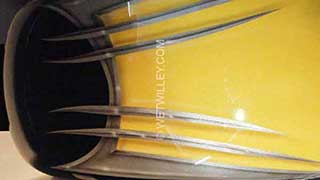 Yellow gray and black V8 Chopper